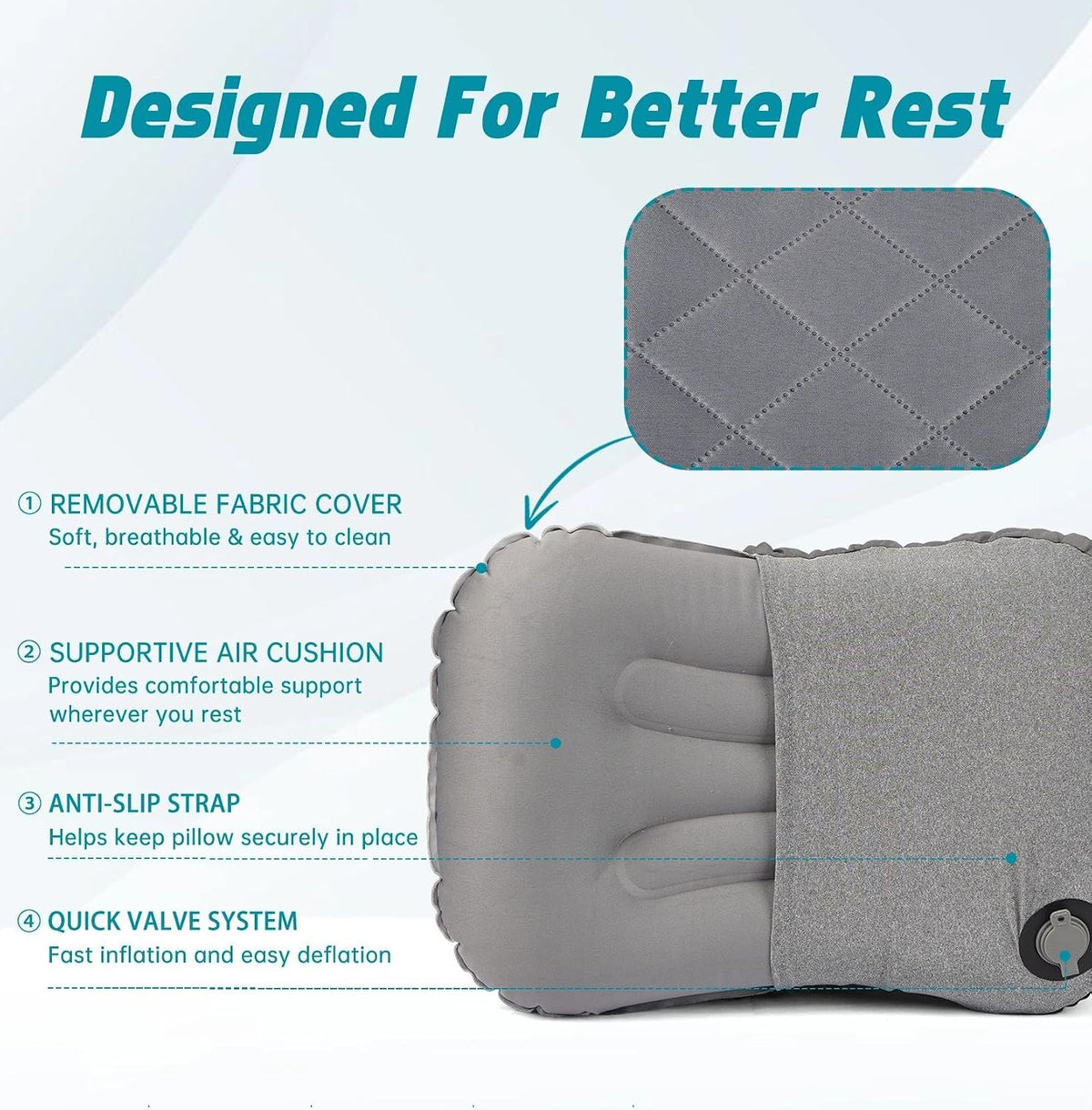Inflatable Camping Pillow Ultralight for Camping, Travel, Hiking