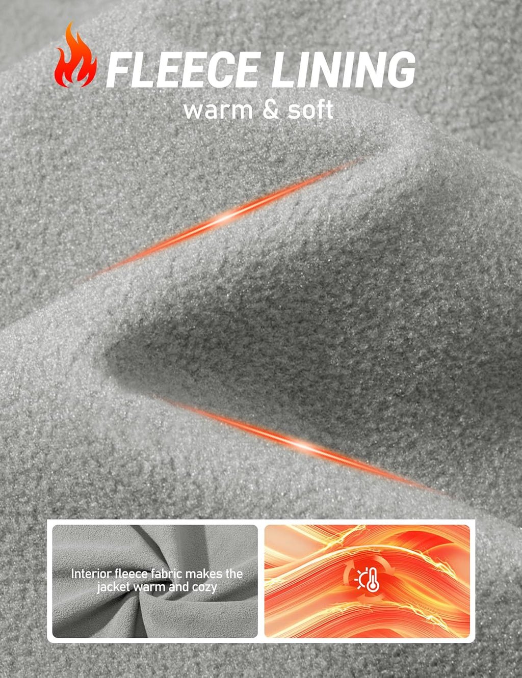 MAGCOMSEN Men's Fleece Lined Softshell Jacket Lightweight Waterproof Windbreaker Zip Up Winter Rain Coat Tactical Hiking