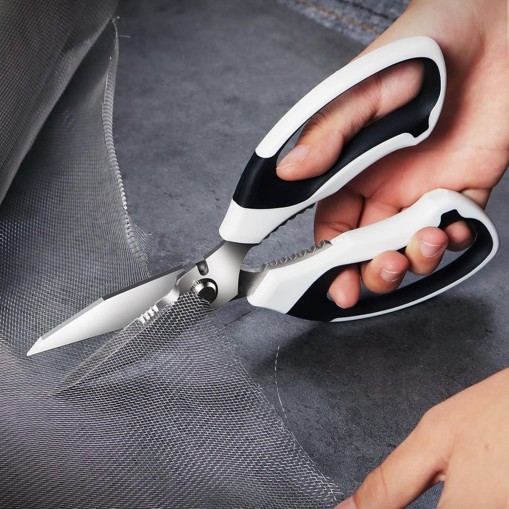 BoFuYuan Utility Scissors All Purpose heavy duty 8-Inch White