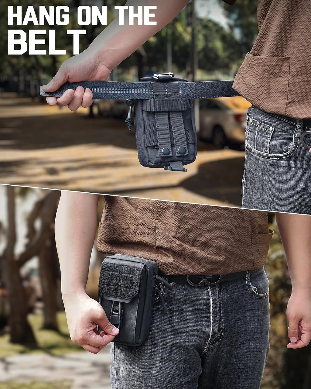 RXW Tactical Phone Pouch, MOLLE Tool Phone Holder for Belt & Vest