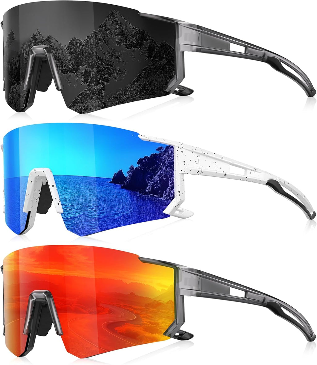 Sports Polarized Sunglasses Men Women for Running Baseball Hiking