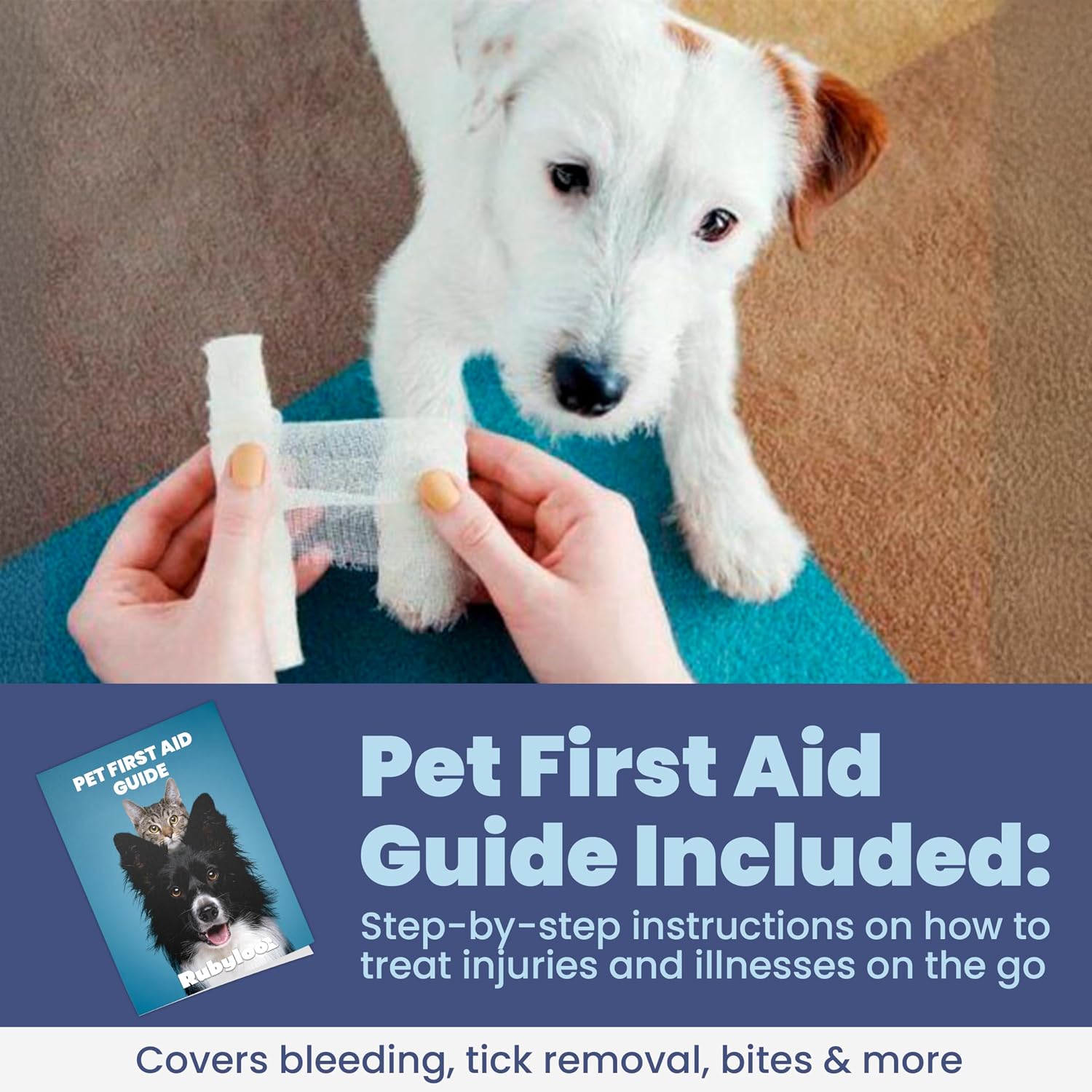 Dog First Aid Kit - Vet-Approved Emergency Kit for Dogs & Cats - Essential