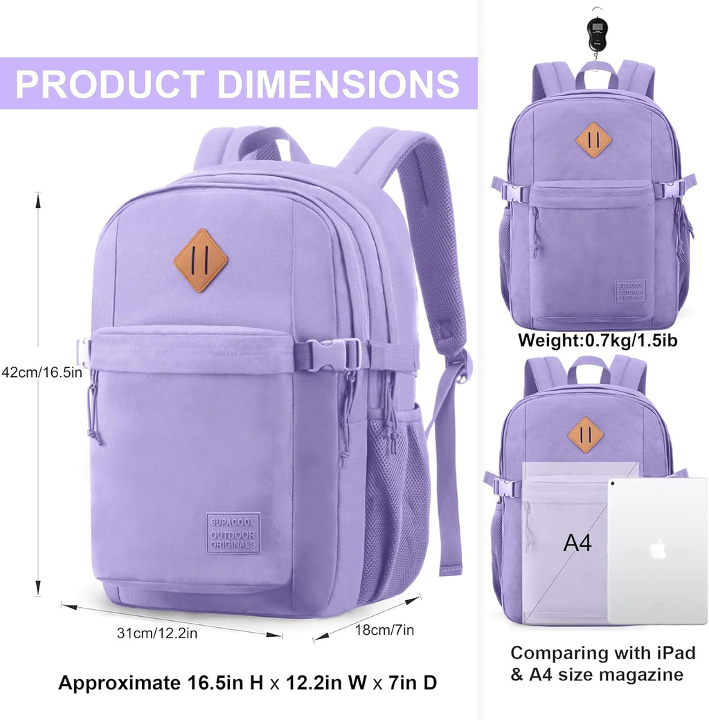SUPACOOL Campus Backpack, Laptop Bag with 2 Compartments, Travel Backpack
