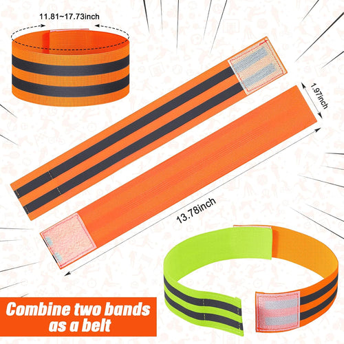 100 Pcs Reflective Arm Bands for Night Walking Reflector Bands Wrist Arm Ankle Leg High Visibility Reflective Gear Safety Reflector Tape Straps for Cycling and Running