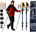 FOREST PILOT Trekking Poles - Lightweight 7075 Aluminum with Flip Lock & All Terrain Accessories - Pair of 2 Walking Sticks for Hiking with EVA or Beech Wood Grip
