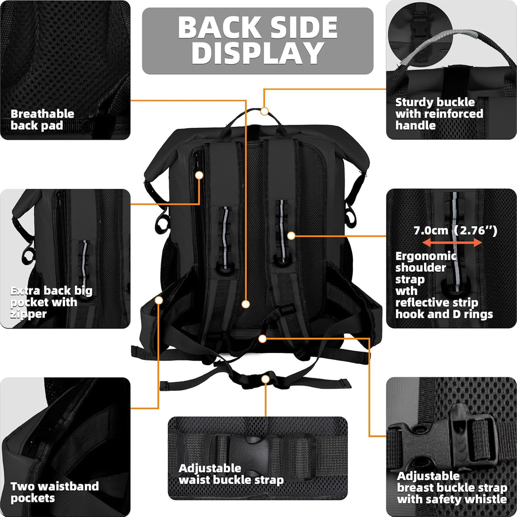 MORXPLOR Dry Bag Waterproof,5L/10L/20L/30L/40L/55L Roll Top Dry Bag Backpack with WaterProof Phone Case for Swim,Kayak