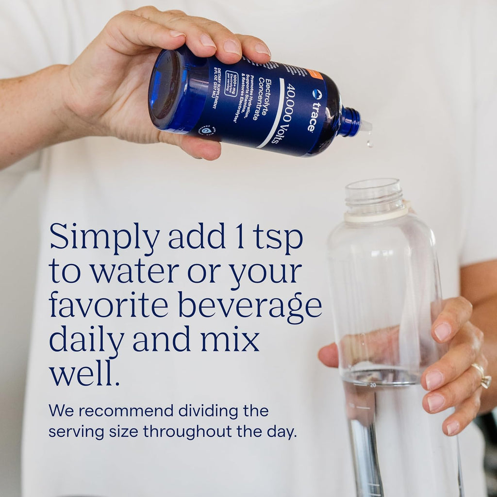 Trace Minerals 40,000 Volts Electrolyte Drops, 3-Pack, 8 fl oz, 144 Serv