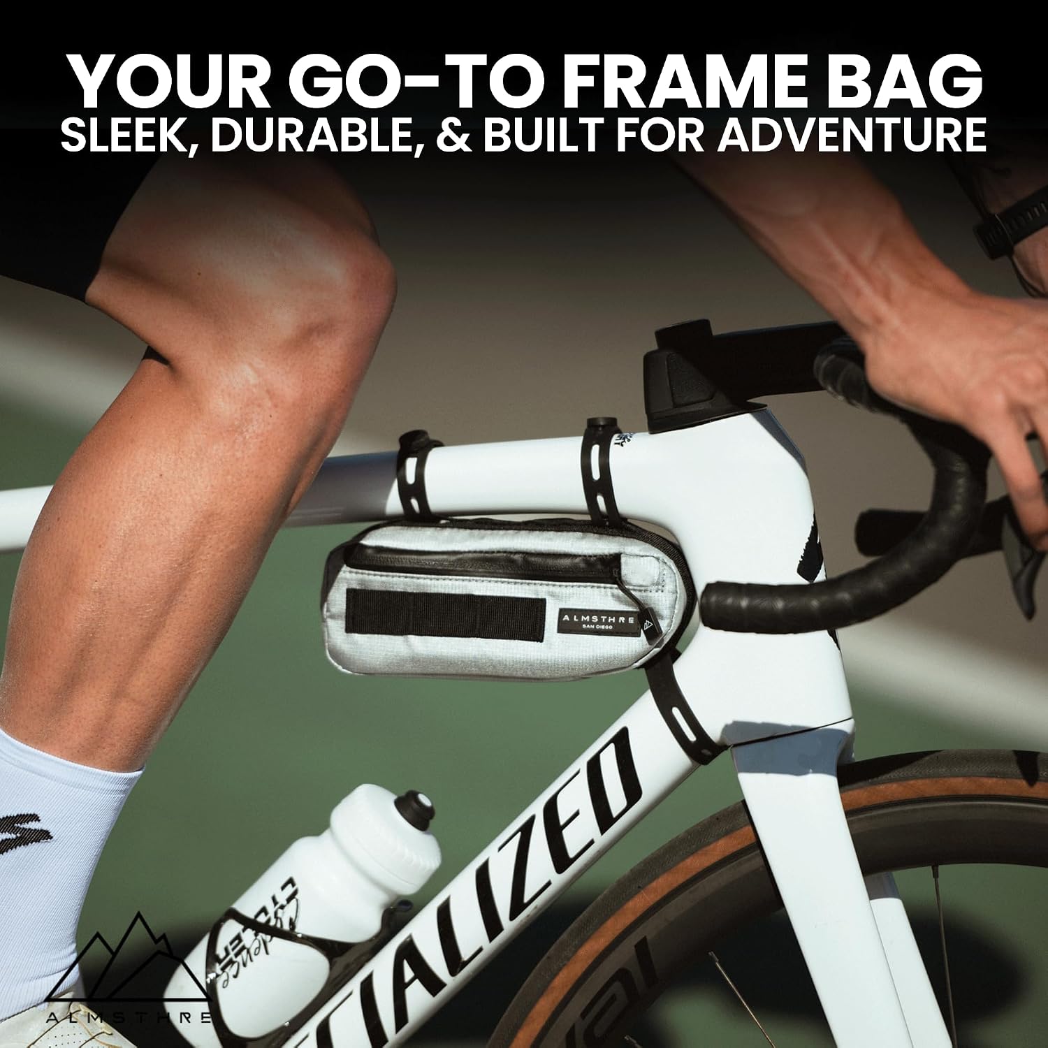 ALMSTHRE Bike Frame Bag | Weather-Resistant, Waterproof Zippers & Dual-Sided Access for Road, MTB, and Ebike Frames