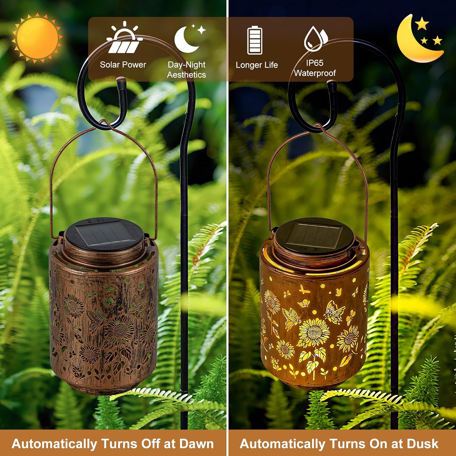 Sunflower Solar Lanterns, Birthday Gifts for Women Mom Grandma
