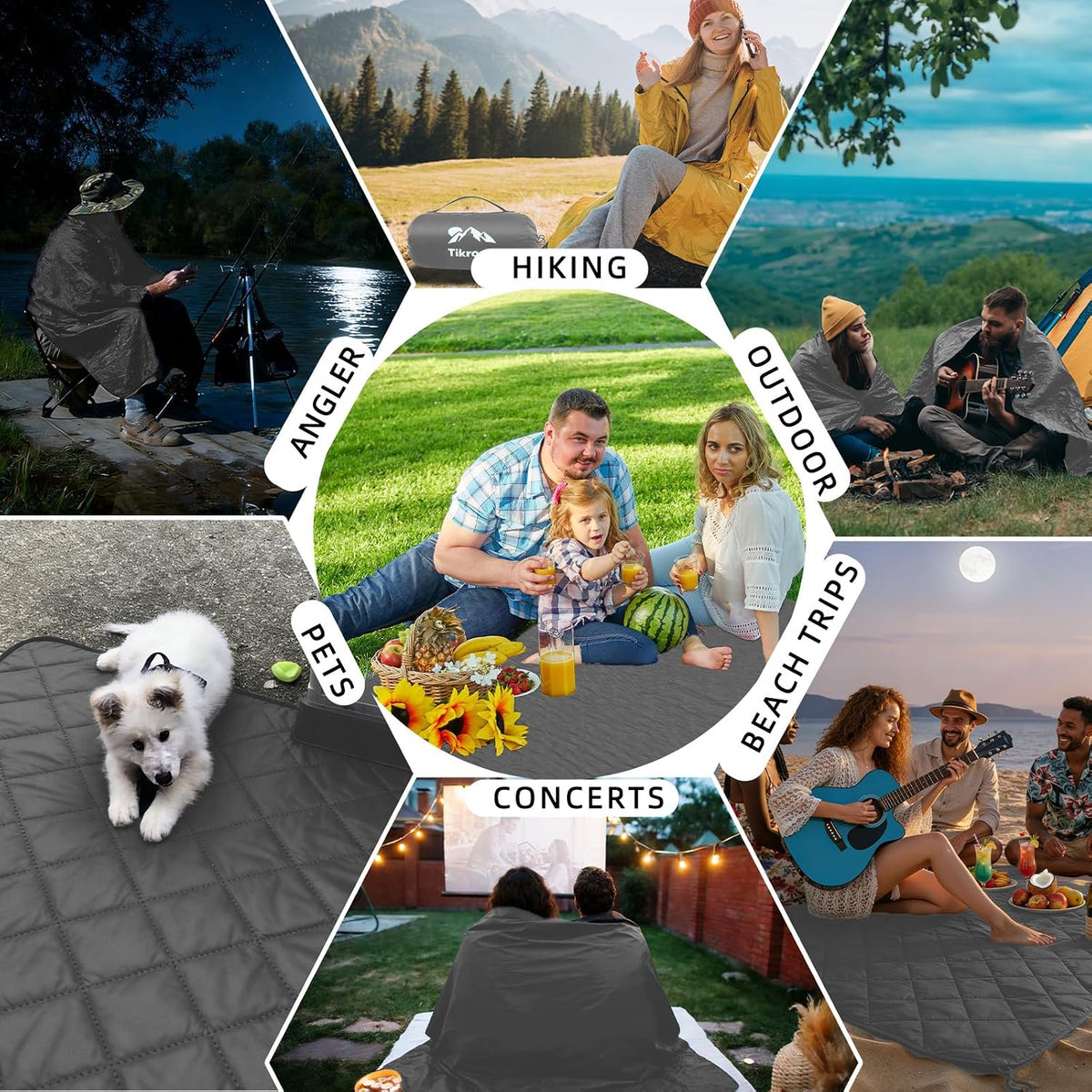 Large Waterproof Outdoor Camping Blanket 80 x 58 inch