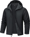 TACVASEN Men's Hooded Softshell Waterproof Fleece Lined Lightweight Jackets