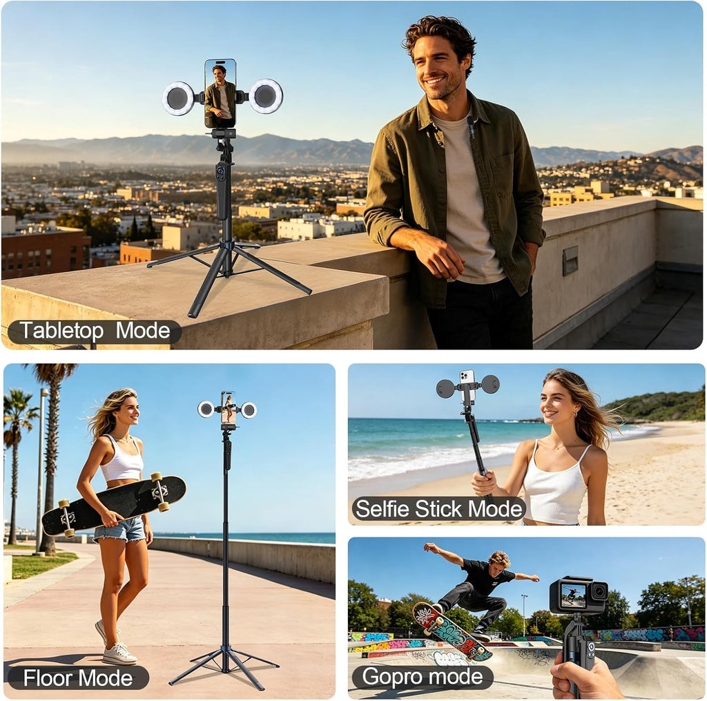 Content Creator Essentials Vlogging Kit for iPhone, Tripod & Wireless Mic