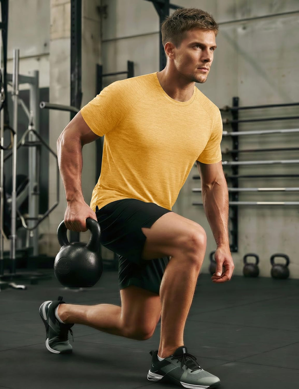 MAGCOMSEN Mens Athletic Shirts Quick Dry Short Sleeve Workout Wicking Shirt