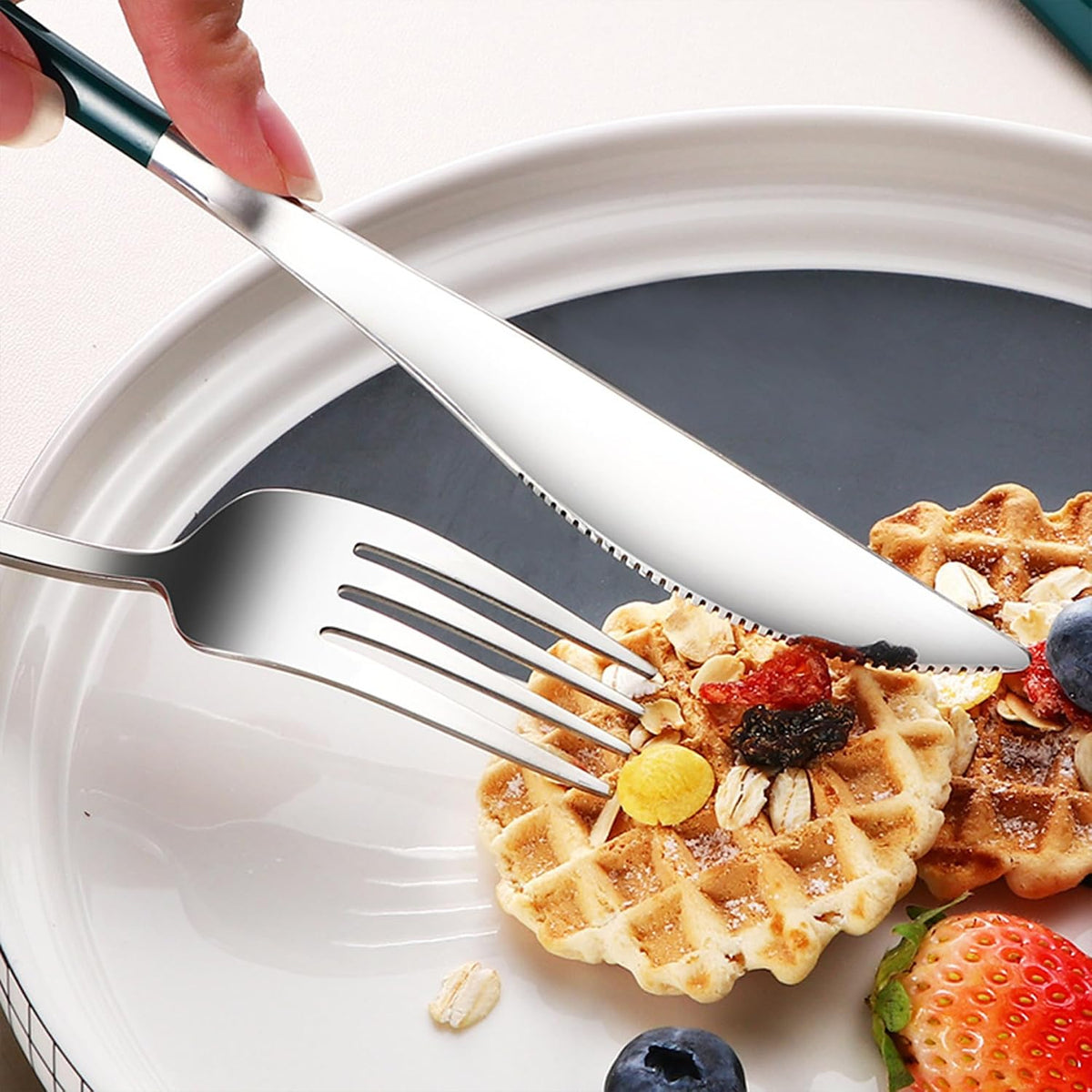 5-Piece Reusable Travel Utensils Set Stainless Steel with Case
