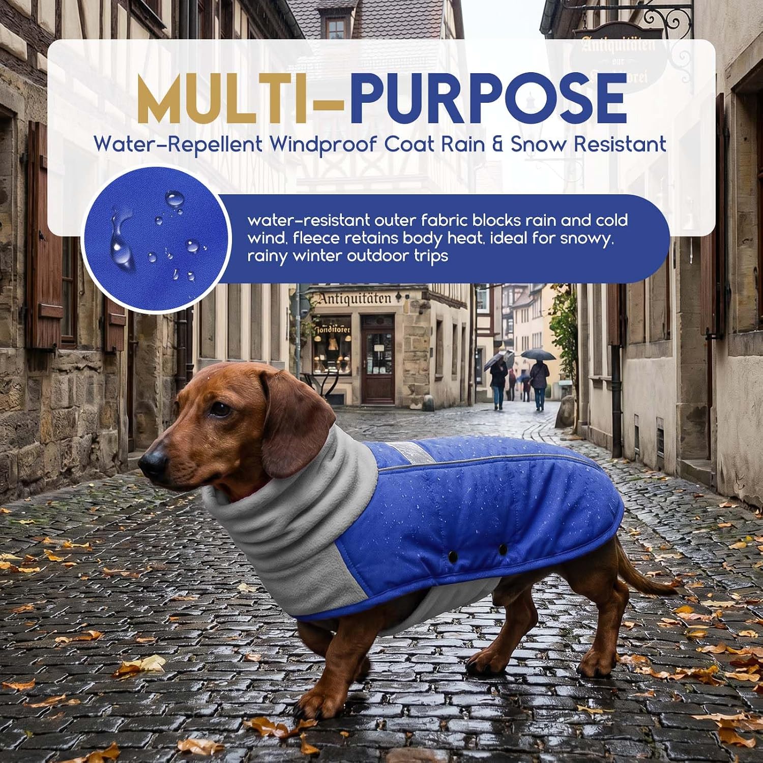 ASENKU Dog Coat Turtleneck Dog Winter Jacket for Small Medium Large Dogs