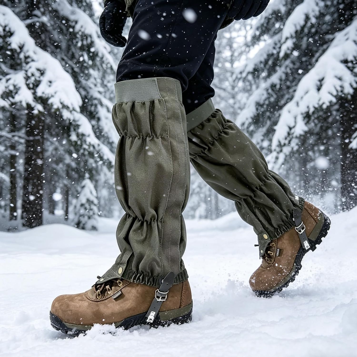 Snake Gaiters for Men & Women Snake Proof Leg Gaiters, Army Green