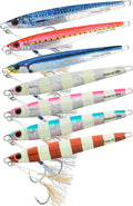 OCEAN CAT 1 PC Slow Fall Pitch Fishing Lures Sinking Lead Metal Flat Jigs Jigging Baits with Hook for Saltwater Fishing 4 Colors 160G/200G