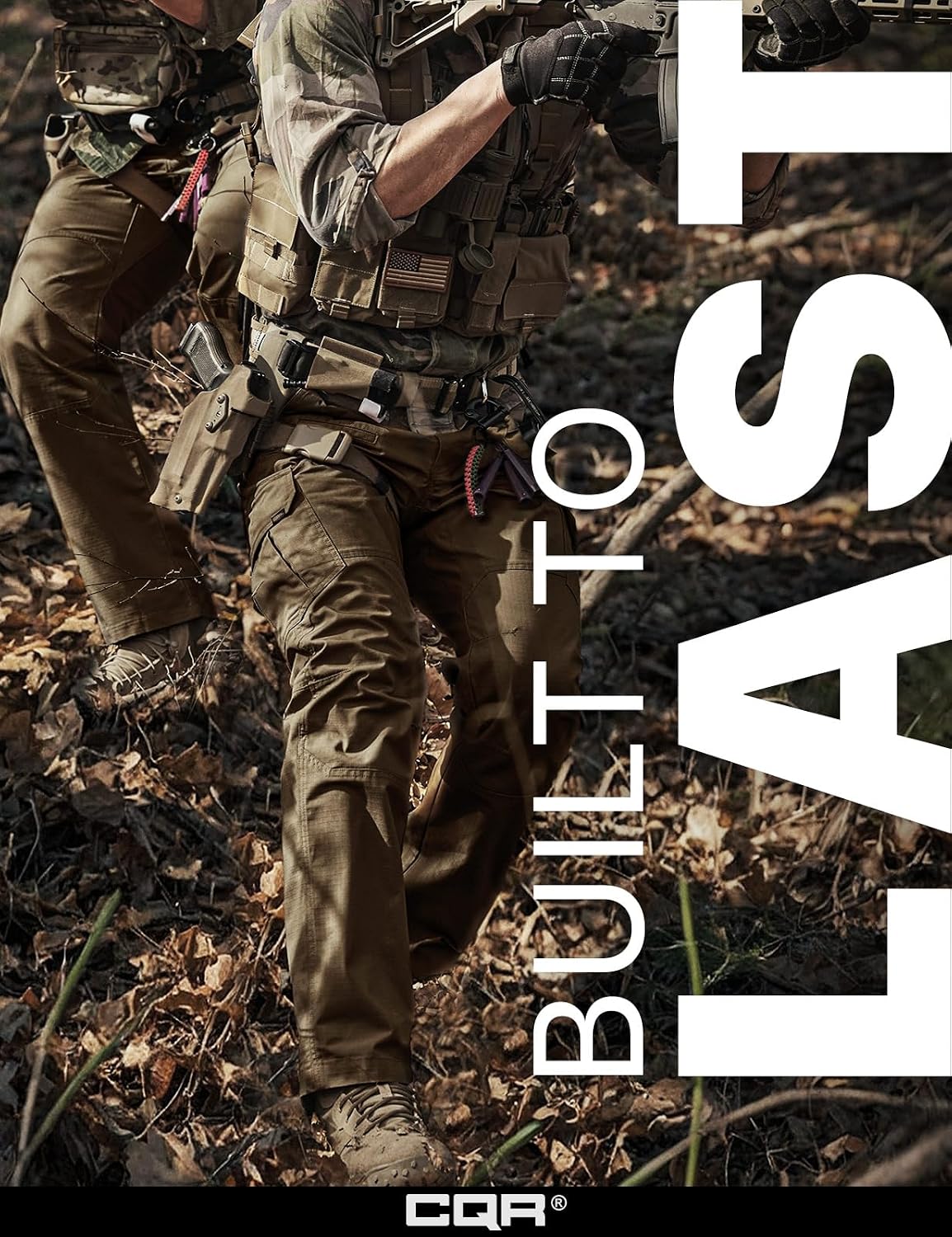 CQR Men's Tactical Pants, Water Resistant Ripstop Cargo Pants, Lightweight EDC Work Hiking Pants, Outdoor Apparel