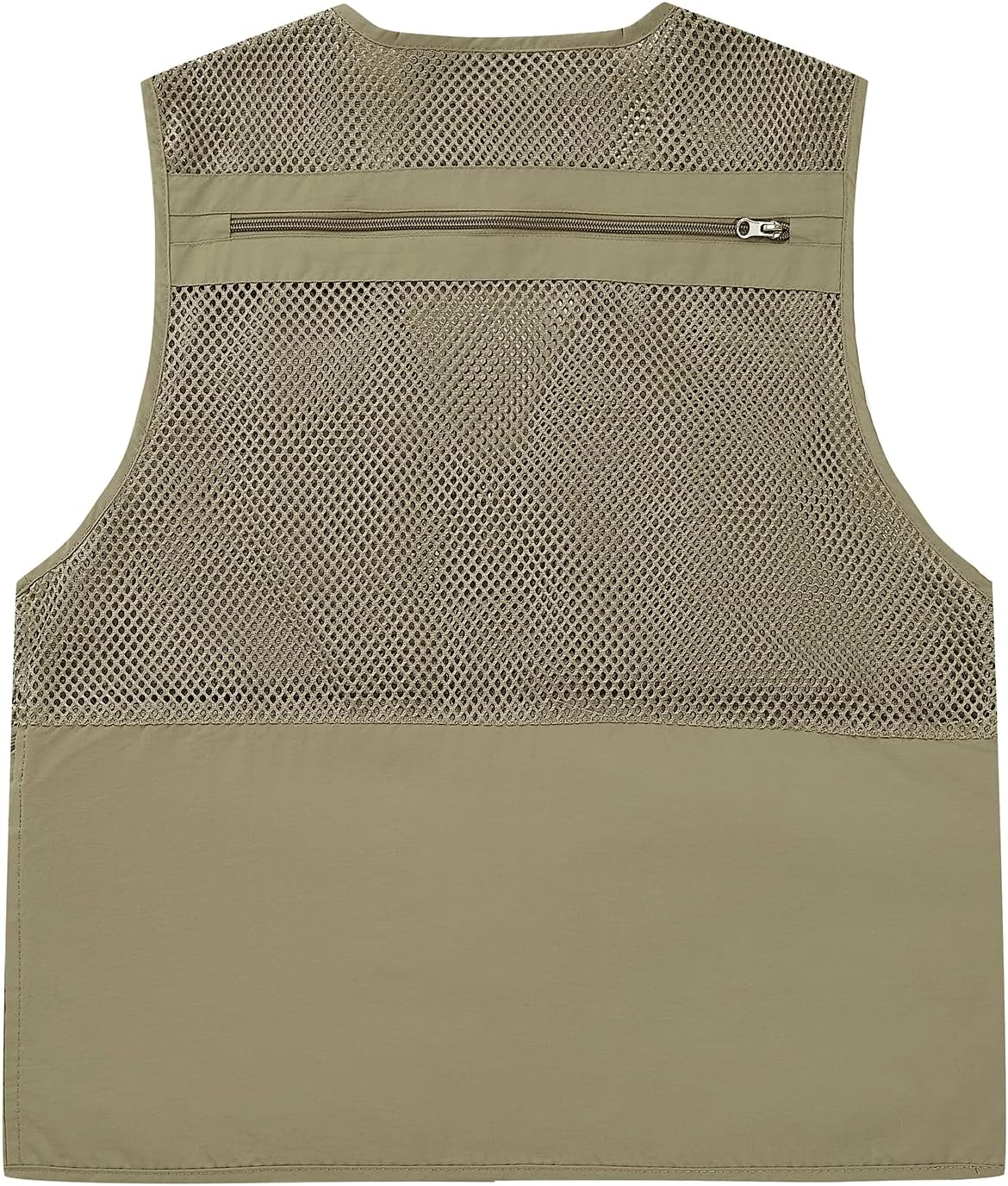 Ziker Men's Mesh Breathable Openwork Camouflage Journalist Photographer Fishing Vest Waistcoat Jacket Coat