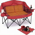 Heated Padded Double Camping Chair with 2 in 1 Carry Bag, 900LBS