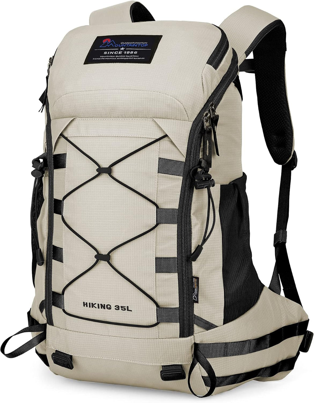 MOUNTAINTOP 35L Hiking Backpack, Lightweight Daypack with Rain Cover