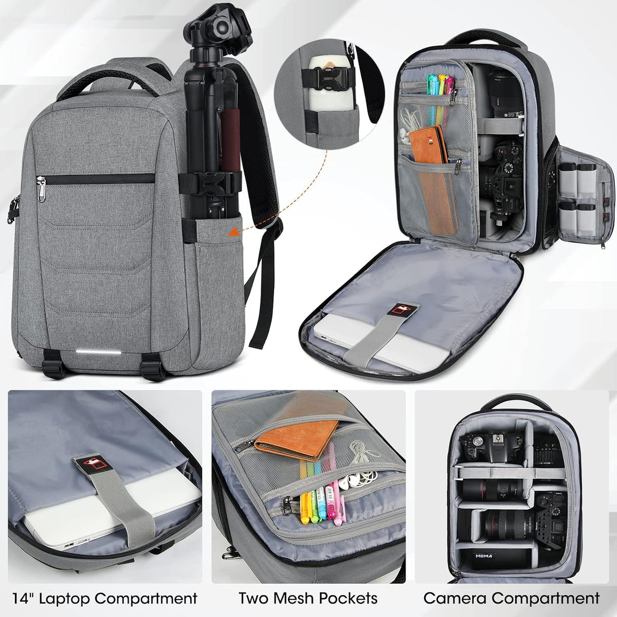 SDYSM Camera Bag Backpack Professional for DSLR SLR Mirrorless Camera