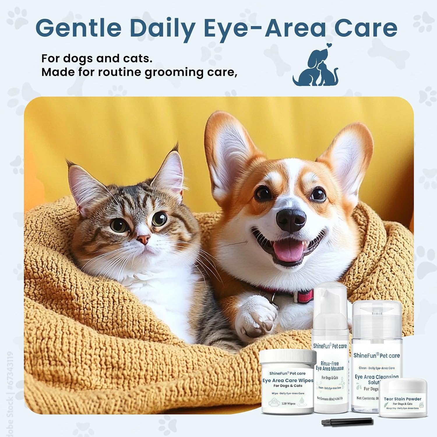 4-Step Dog & Cat Eye Care Routine Kit & Tear Stain Remover