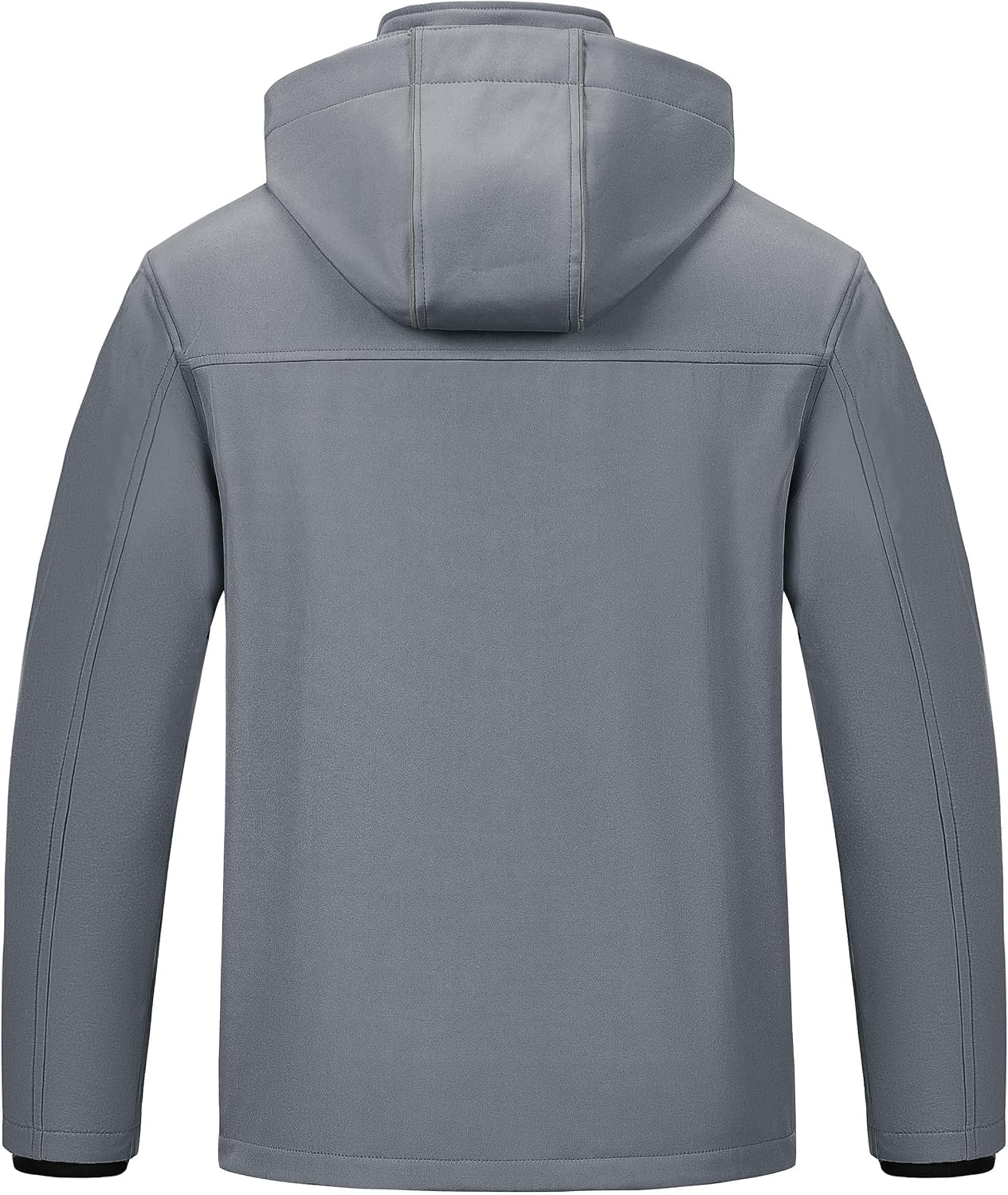 Pursky Men's Softshell Jacket Waterproof Fleece Lined Windbreaker With Removable Hood Lightweight Tactical Jacket