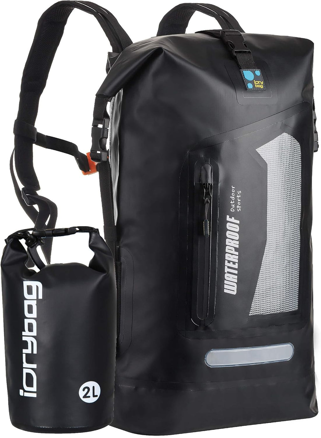 IDRYBAG Waterproof Backpack for Men 20L/30L/40L, Floating Dry Bag Kayak, Dry Backpack Hiking