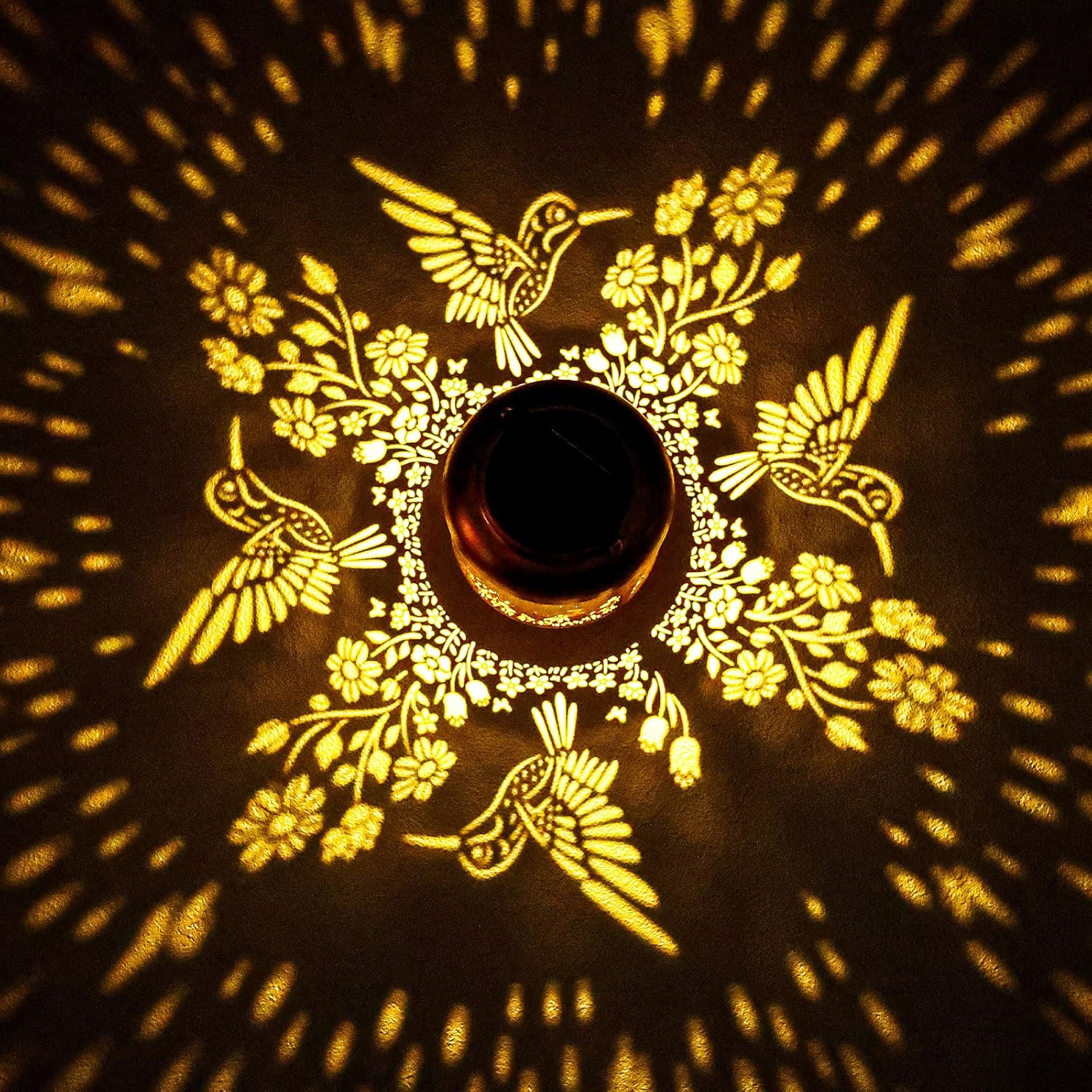 Hummingbird Solar Lanterns Outdoor Waterproof,Birthday Gifts for Women Grandma Hanging Lantern Decorative Solar Lights for Decor Garden, Patio, Porch, Backyard, Pathway, Lawn