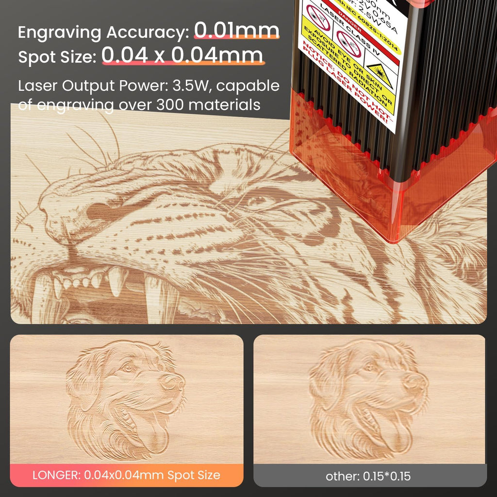 LONGER RAY5 Laser Engraver, 2500mW Compact Precision Engraving Machine