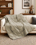 Deodar Down Fiber Throw Blanket Lightweight Packable Throw Indoor & Outdoor