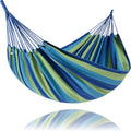 SUNCREAT Double Hammocks 2 Person for Outside, Blue Stripe