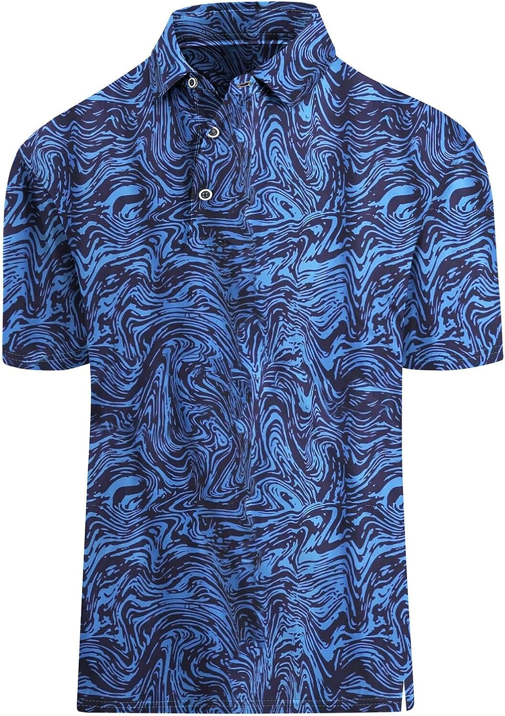 Hodaweisolp Golf Shirts for Men Dry Fit Print Short Sleeve Polo Shirt