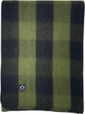 Arcturus Backwoods Wool Blanket - 4.5lbs, Warm, Heavy, Washable, Large | Great for Camping, Outdoors, Survival & Emergency Kits (Olive Green Buffalo)