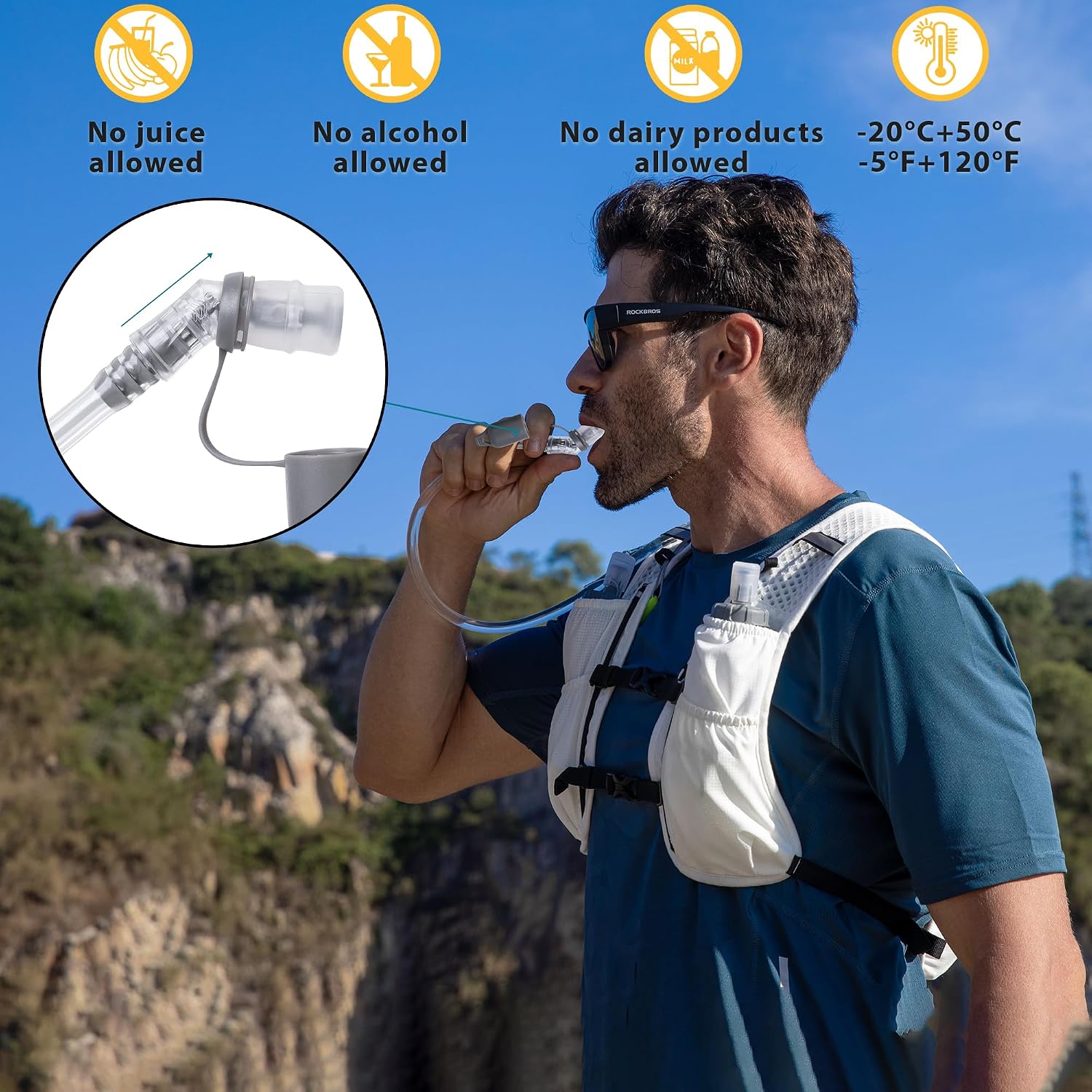 N NEVO RHINO Water Bladder 1L- 1.5L- 2L, Hydration Bladder for Running Vest