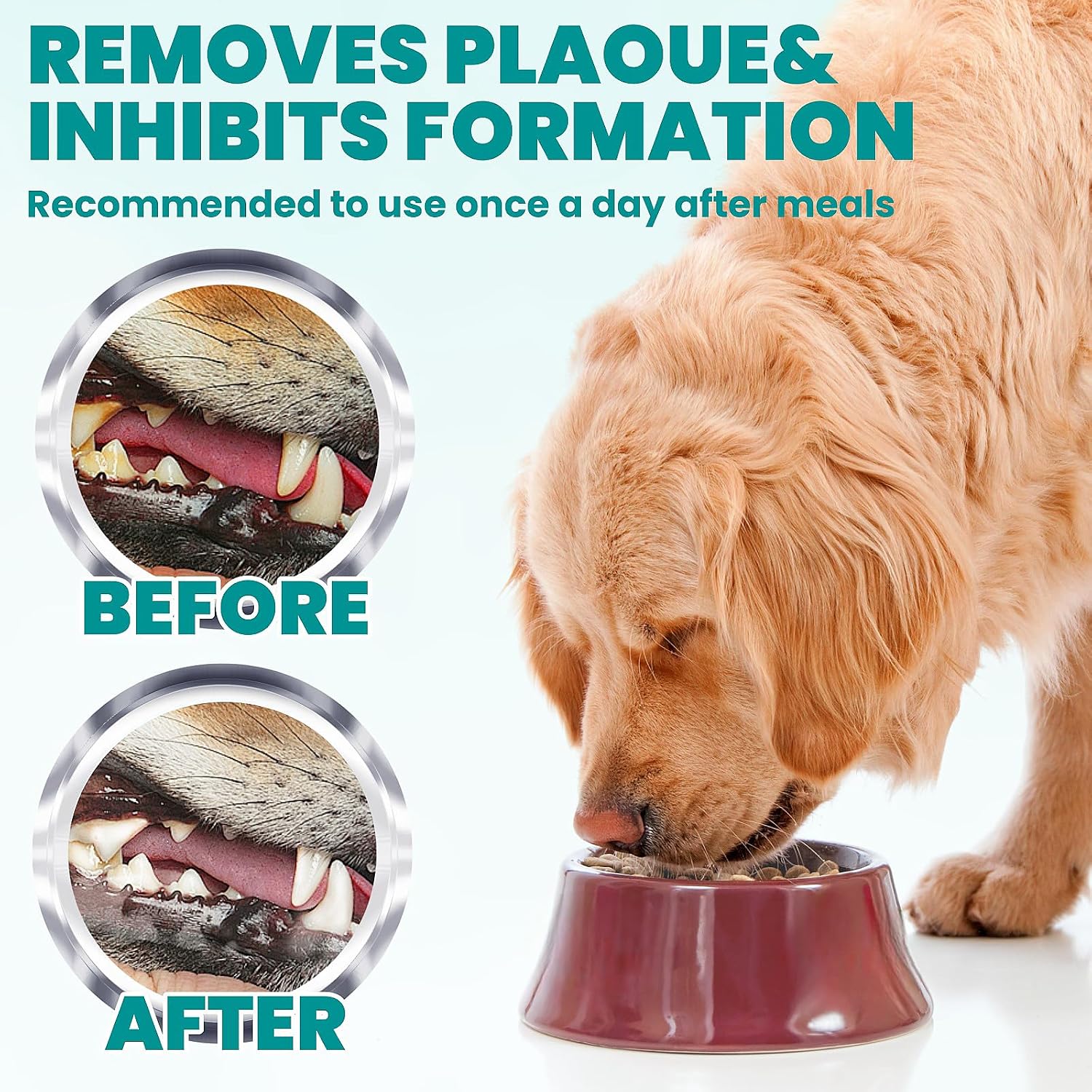 MEDUWEDU Dental Care Finger Wipes 120 Counts,Teeth Cleaning Finger Wipes for Dogs & Cats,Reduces Plaque & Supports Oral Freshness, Coconut Scent