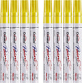 Overseas 8 Yellow Paint Pens Permanent Markers, Oil Based Paint Markers