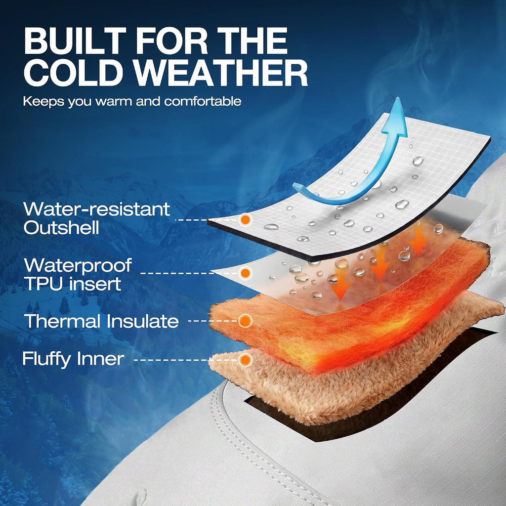 SIMARI Winter Waterproof Warm Gloves Women Men with Touchscreen Fingers, Ski Snow Windproof for Cold Weather Thermal, for Running Hiking Driving Cycling Outdoor Sports Daily Work