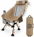 Compact High Back Camp Chair - Adjustable Height & Recline
