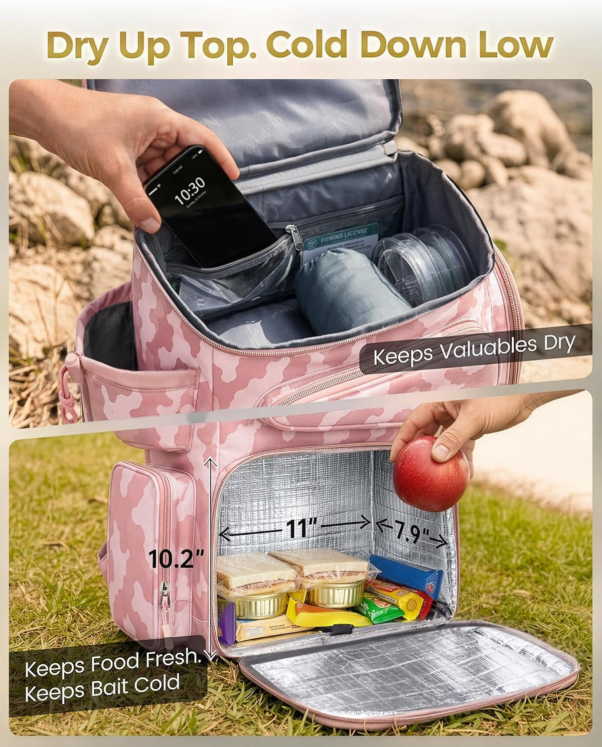 MATEIN Pro Fishing Backpack with 4 Tackle Boxes, 3600 Tackle Box Backpack