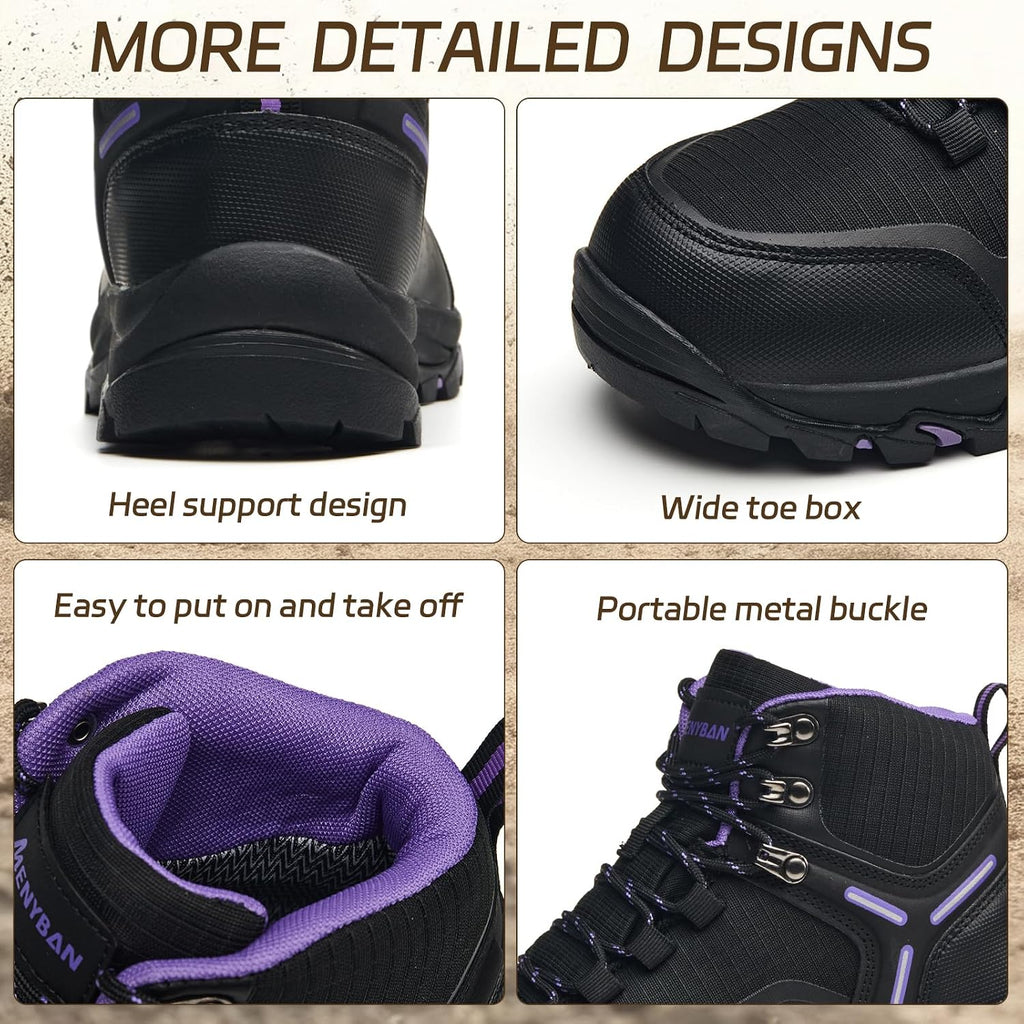 Women's Waterproof Wide Toe Box Hiking Boots