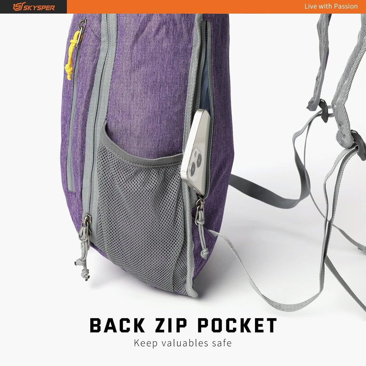 SKYSPER Small Daypack 10L Hiking Backpack Packable Lightweight Travel Day Pack for Women Men
