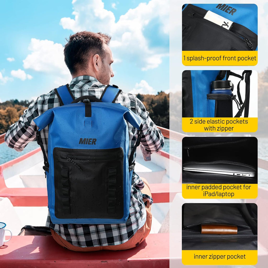 MIER Roll Top Waterproof Backpack Floating Dry Bag for Men Women