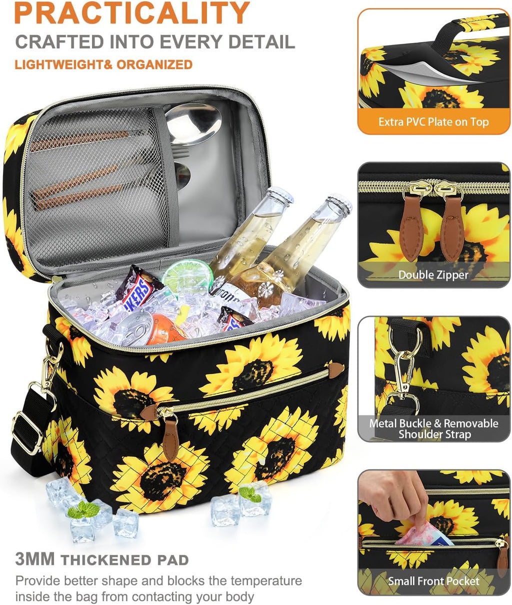 Capolo Lunch Bag for Women Men Insulated Lunch Tote Leakproof Lunchbox Bags