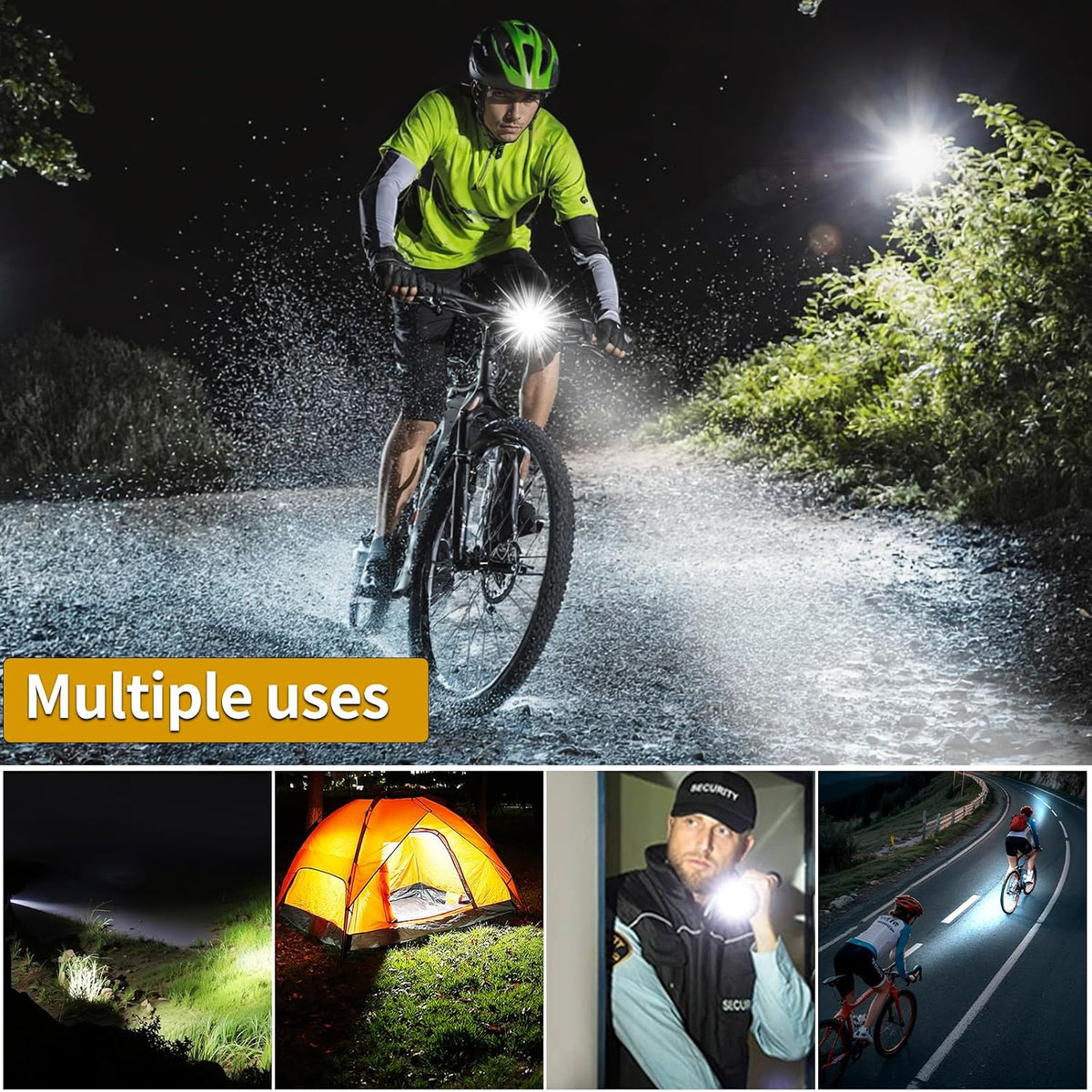 Bike Lights for Night Riding Super Bright High Lumens Bike Wheel Lights Front and Back USB Rechargeable Powerful IPX6 Waterproof Taillight Set for Road and Mountain