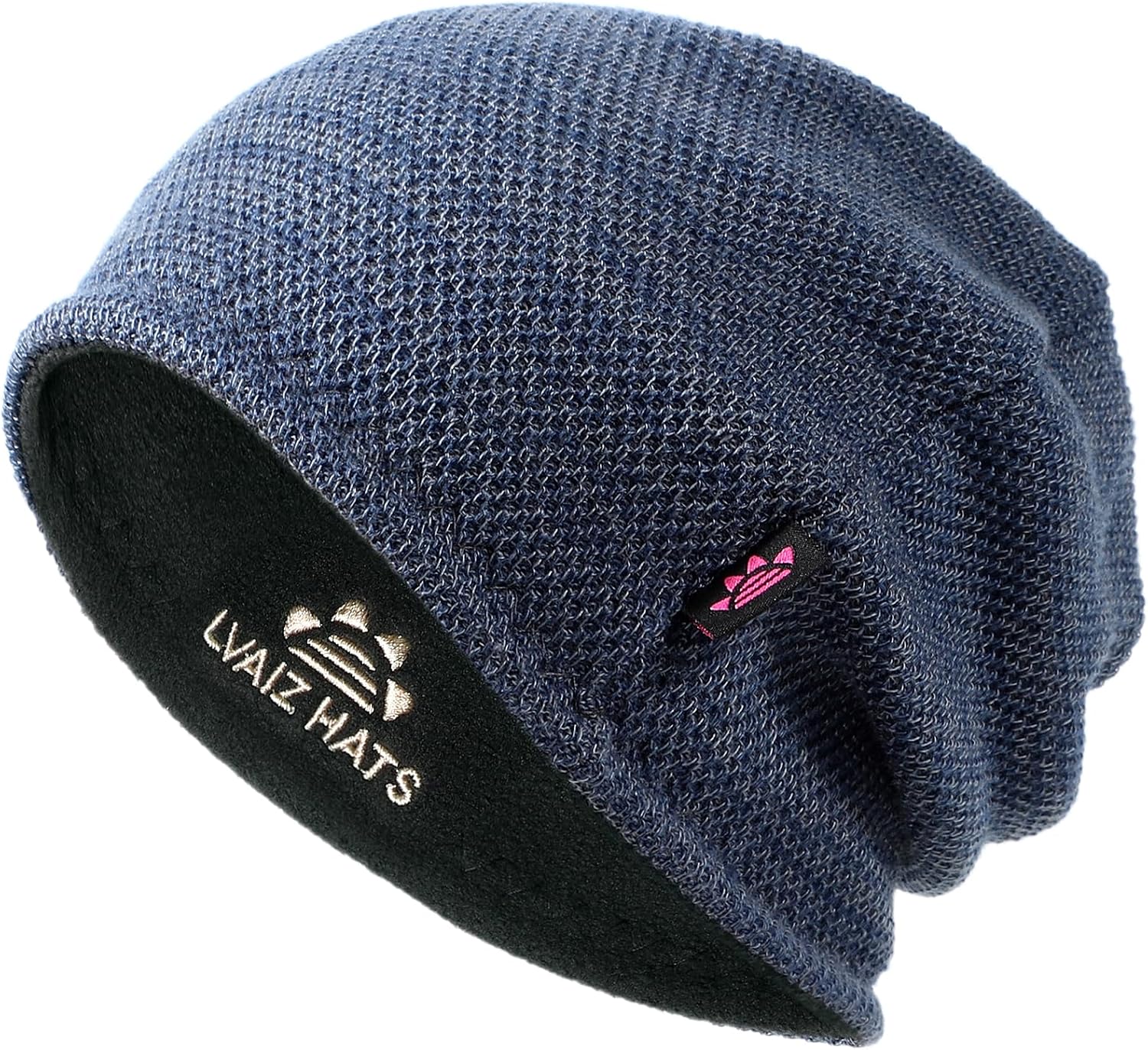 Lvaiz Winter Beanie for Men Women Warm Fleece Lined Reversible Skull Cap