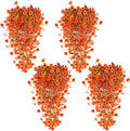 TURNMEON 4PCS Artificial Hanging Fall Flowers Fall Decoration UV Resistant