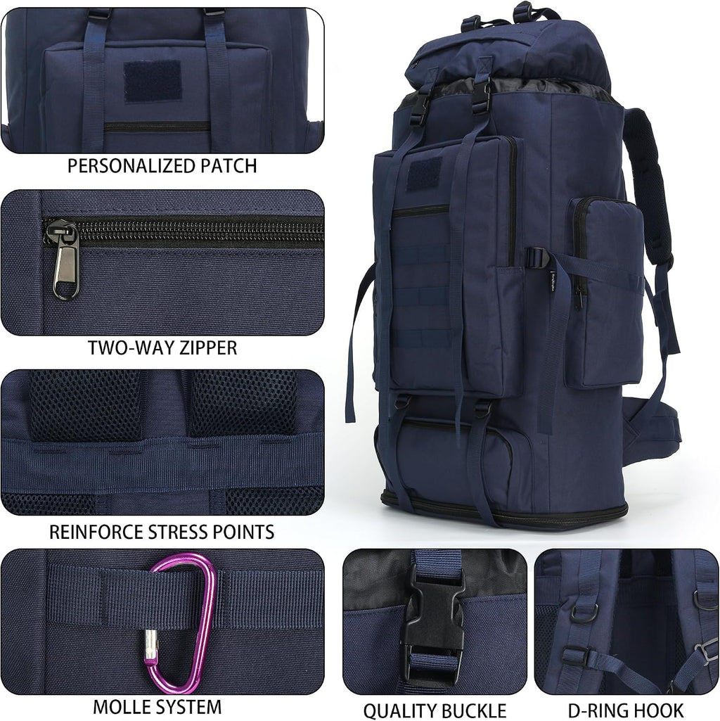 Hiking Backpack for Men 70L/100L Camping Backpack Military Rucksack Molle 3 Days Assault Pack for Climbing