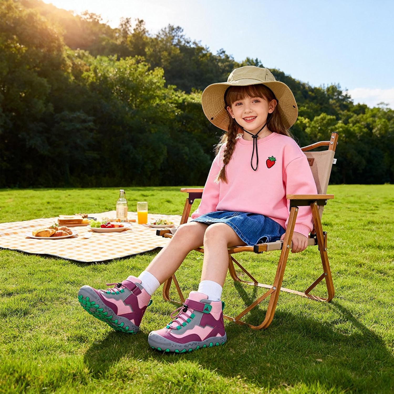 Mishansha Kids Hiking Boots for Boys Girls Water-Resistant Non-Slip